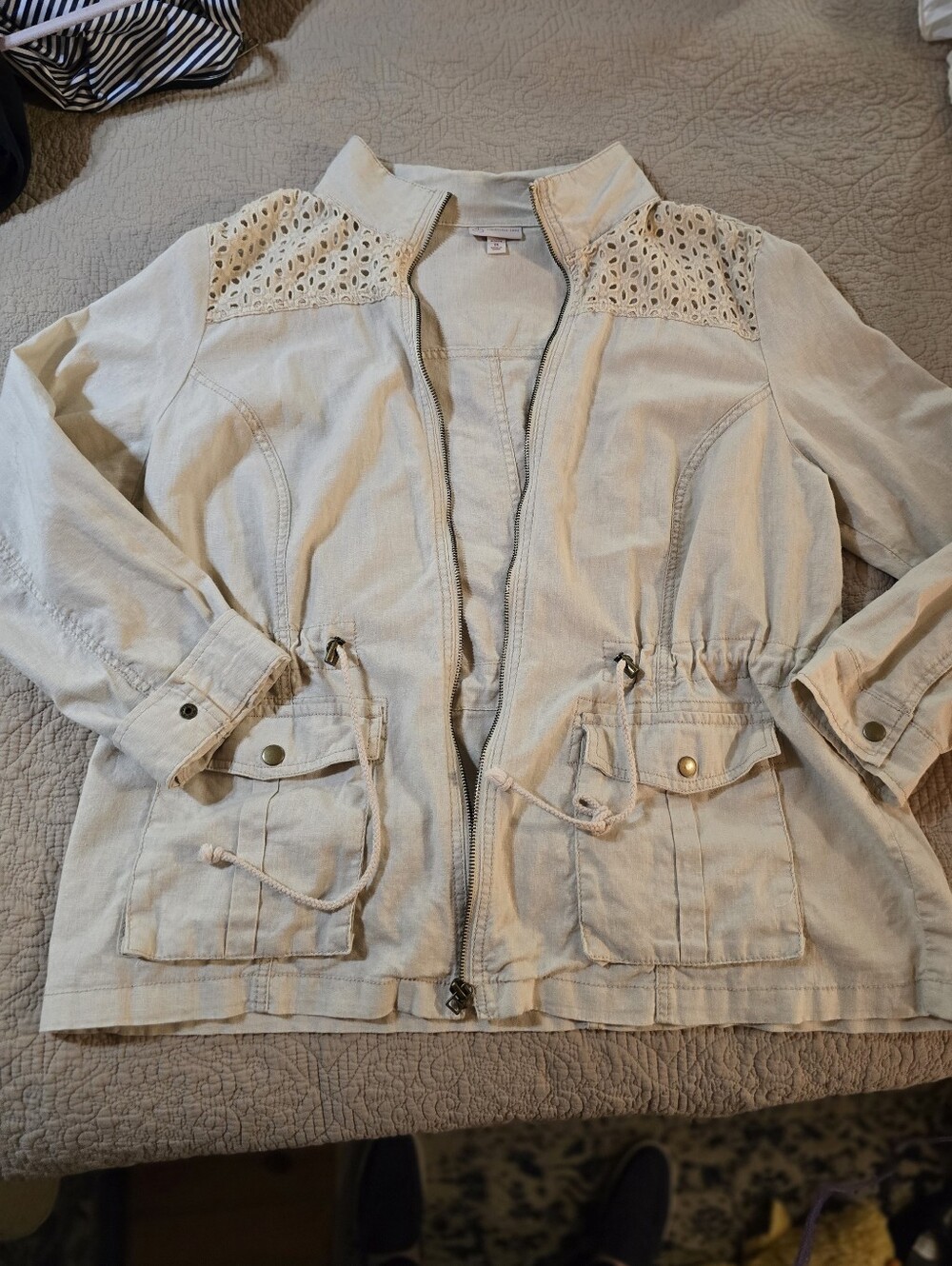 Cotton And Linen Utility Jacket Dressbarn 1x